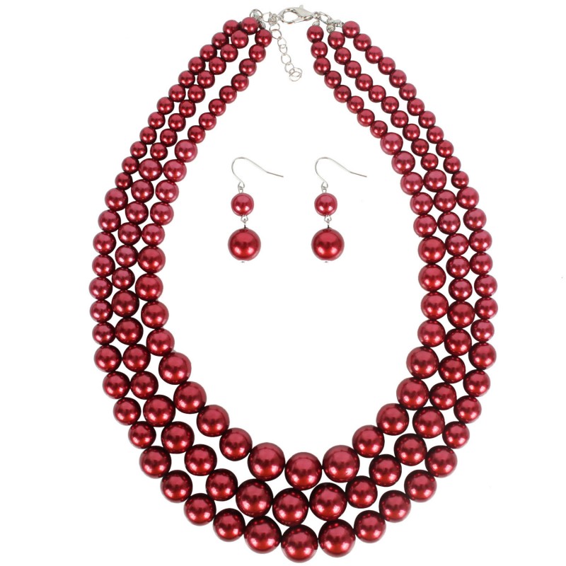 Cross Border Pearls From Europe And America, Fashionable And Exaggerated Women's Pearl Necklace With Multiple Layers Of Collarbone, 6410