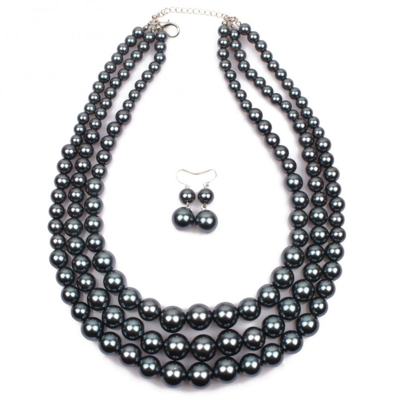 Cross Border Pearls From Europe And America, Fashionable And Exaggerated Women's Pearl Necklace With Multiple Layers Of Collarbone, 6410