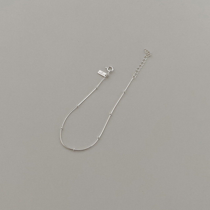 26 Letter Optional Best Friend Bracelet Female 925 Silver Ins Heart-Shaped Design Student Minimalist Internet Celebrity Fashion Bracelet