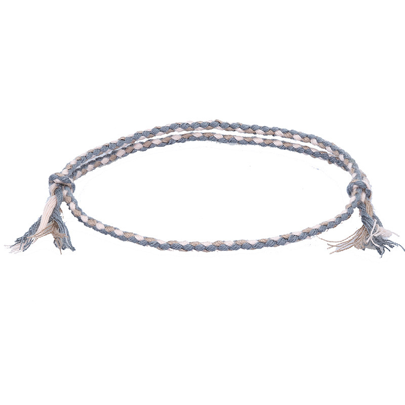 Cross Border New Simple And Safe Buckle Four Strand Colorful Hand Rope Cultural Play Line Bracelet Handwoven Red Rope Bracelet