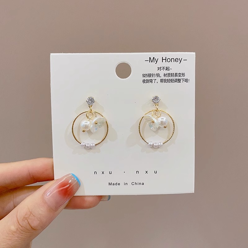 925 Silver Needle Earrings Women's Floor Stand Night Market Source Korean Fashion New Popular Earrings Wholesale Popular Earrings