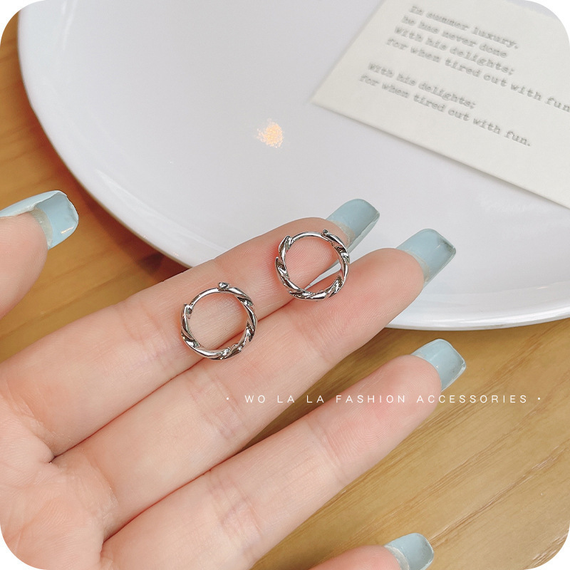 925 Silver Needle Earrings Women's Floor Stand Night Market Source Korean Fashion New Popular Earrings Wholesale Popular Earrings