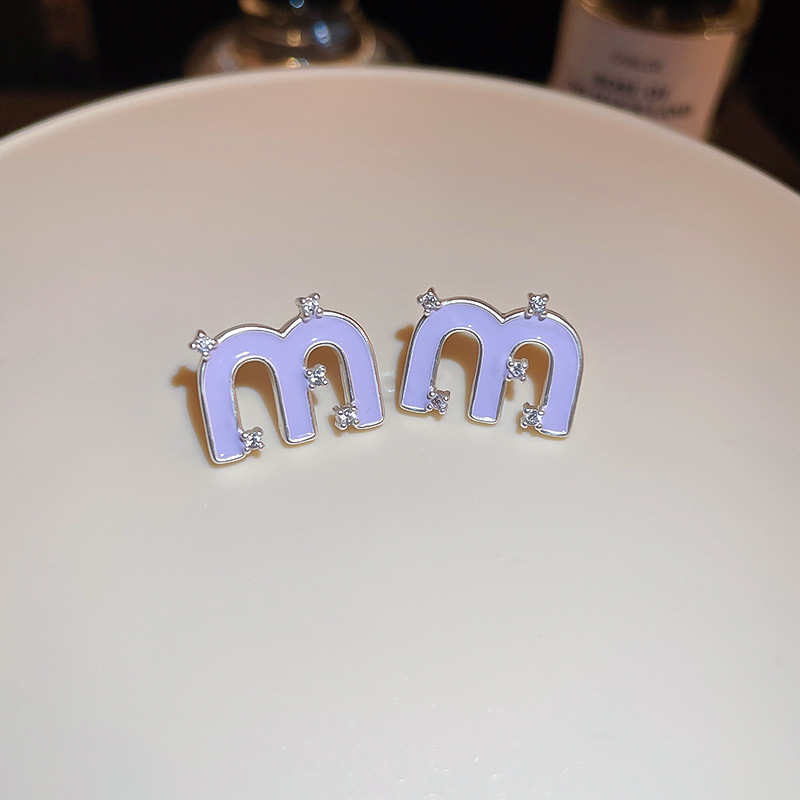 925 Silver Needle Placed On The Ground Stall Night Market Supply Source Earrings Female Korean Fashion Network Popular Live Broadcast Popular Earrings Earrings Wholesale