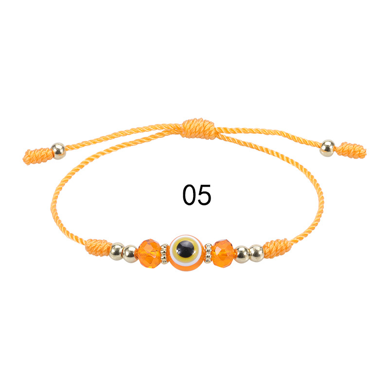 Amazon's Best-Selling Devil's Eye Bracelet Crystal Beaded Boys And Girls Lucky Bracelet Adjustable Woven Bracelet