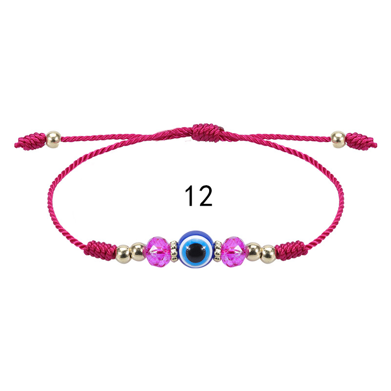 Amazon's Best-Selling Devil's Eye Bracelet Crystal Beaded Boys And Girls Lucky Bracelet Adjustable Woven Bracelet