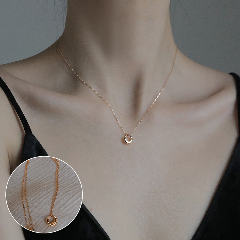 Korean Version S925 Silver Temperament Water Drop Necklace, Women's Retro Fashion, Elegant And Simple Collarbone Chain, Creative And Artistic Jewelry Trend