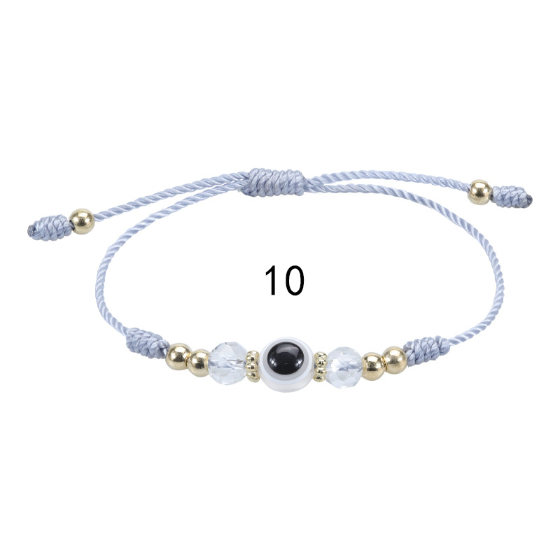 Amazon's Best-Selling Devil's Eye Bracelet Crystal Beaded Boys And Girls Lucky Bracelet Adjustable Woven Bracelet