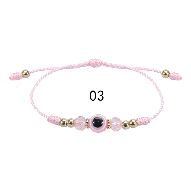 Amazon's Best-Selling Devil's Eye Bracelet Crystal Beaded Boys And Girls Lucky Bracelet Adjustable Woven Bracelet