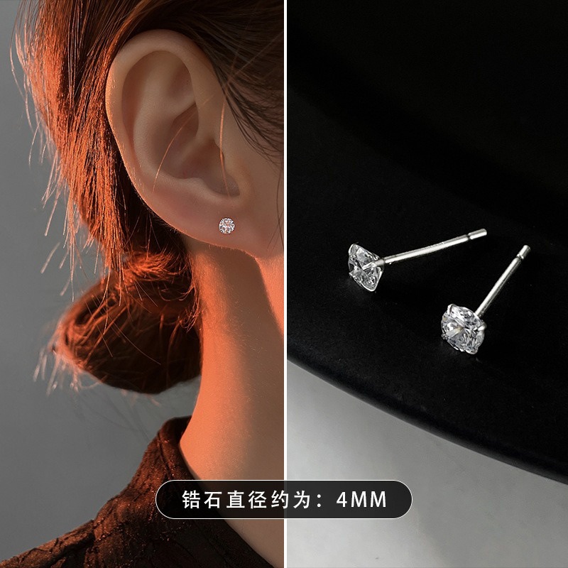925 Silver Needle Earrings Women's Floor Stand Night Market Source Korean Fashion New Popular Earrings Wholesale Popular Earrings