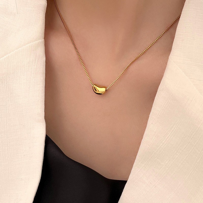 Korean Version S925 Silver Temperament Water Drop Necklace, Women's Retro Fashion, Elegant And Simple Collarbone Chain, Creative And Artistic Jewelry Trend