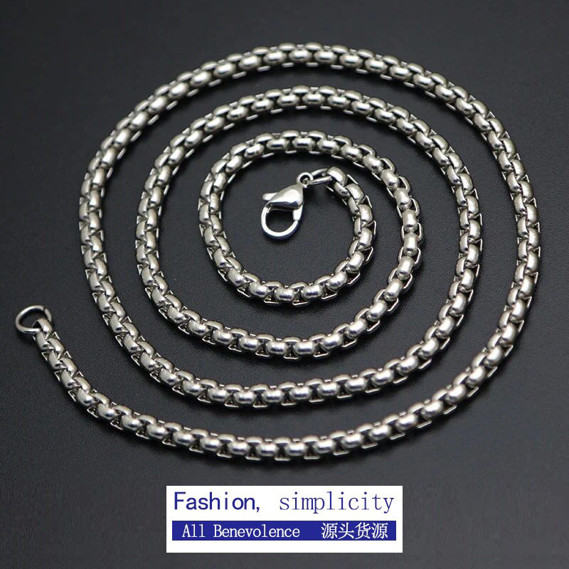 New Titanium Steel Cuban Hip Hop Necklace Punk Men's And Women's Necklace Trend Thick Chain Sweater Chain Stainless Steel Neckchain