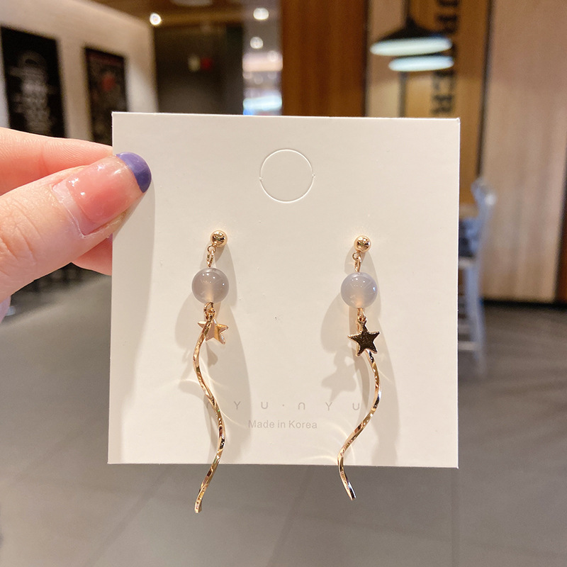 925 Silver Needle Earrings Women's Floor Stand Night Market Source Korean Fashion New Popular Earrings Wholesale Popular Earrings